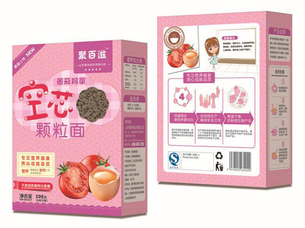 儿童空芯颗粒面番茄鸡蛋