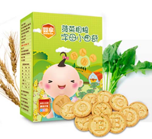 婴享菠菜粗粮字母小曲奇
