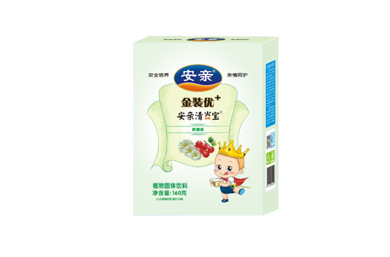 安亲金装160克清清宝盒装鲜橙味