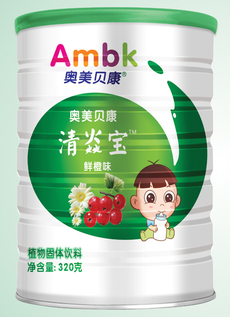 奥美贝康320克清焱宝鲜橙味