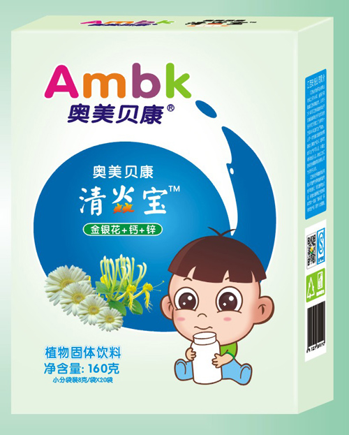 奥美金装160克清清宝盒装金银花+钙+锌