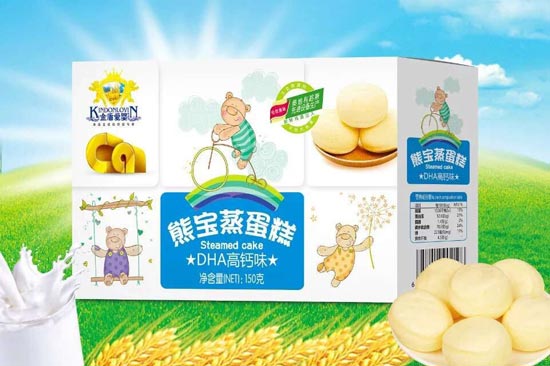 金盾爱婴扇贝蒸蛋糕DHA高钙味