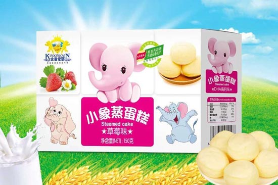 金盾爱婴扇贝蒸蛋糕草莓味