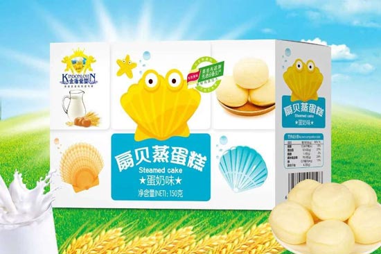 金盾爱婴扇贝蒸蛋糕蛋奶味