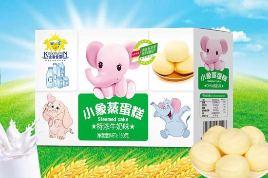 金盾爱婴扇贝蒸蛋糕特浓牛奶味
