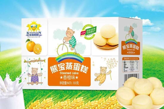 金盾爱婴扇贝蒸蛋糕香橙味