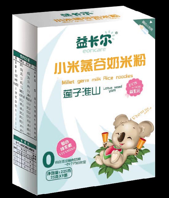 益卡尔莲子淮山小米蒸谷奶米粉0段
