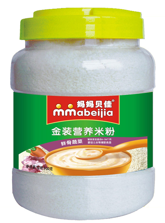 妈妈贝佳鲜骨蔬菜800克营养米粉