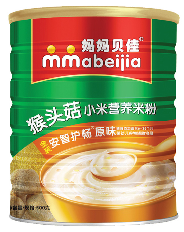 妈妈贝佳原味500克猴头菇小米米粉听装