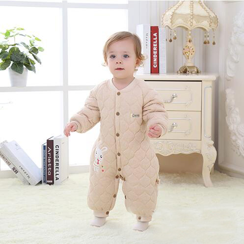 蓓琪兔婴儿服饰2015秋冬新品绗棉系列系扣哈衣0