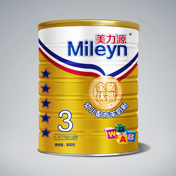 美力源金装优智幼儿配方羊奶粉罐装800克3段
