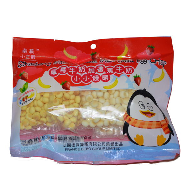 南极小企鹅草莓牛奶小小馒头袋装