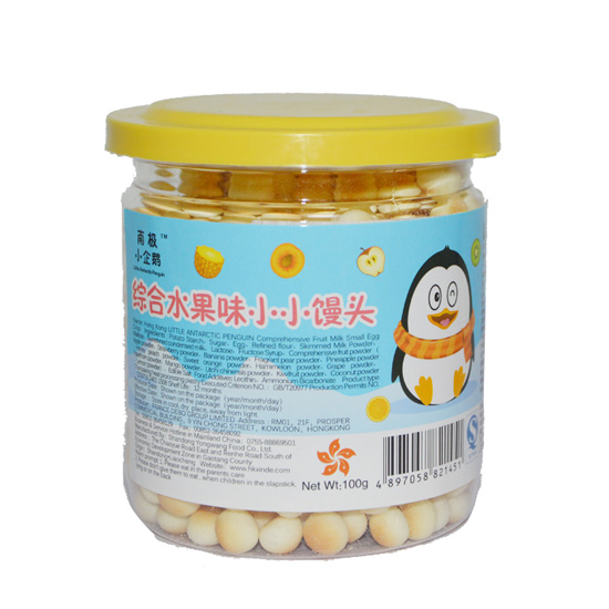 南极小企鹅综合水果小小馒头100g