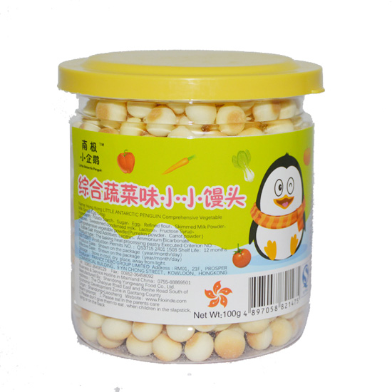 南极小企鹅综合蔬菜小小馒头100g