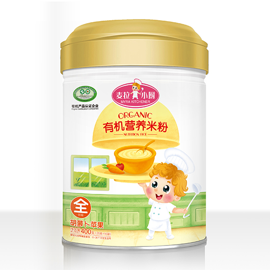 麦拉小厨-有机米粉罐装-苹果胡萝卜
