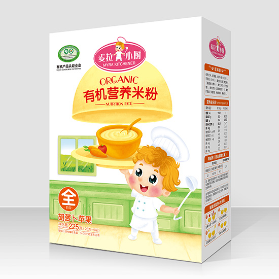 麦拉小厨-有机米粉盒装-苹果胡萝卜