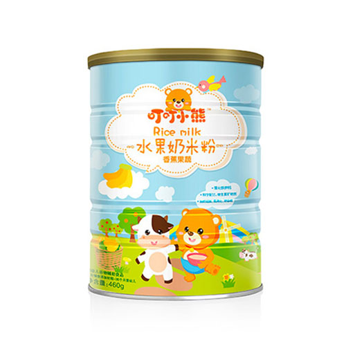 叮叮小熊水果奶米粉罐装-香蕉果蔬