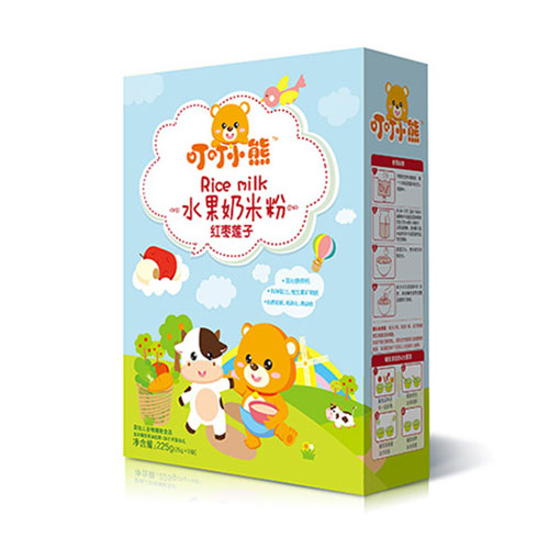 叮叮小熊水果奶米粉盒装-红枣莲子