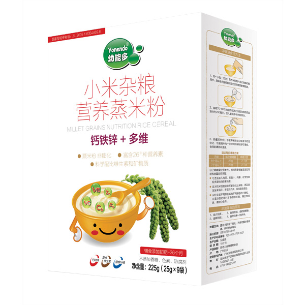 幼能多小米钙铁锌多维蒸米粉