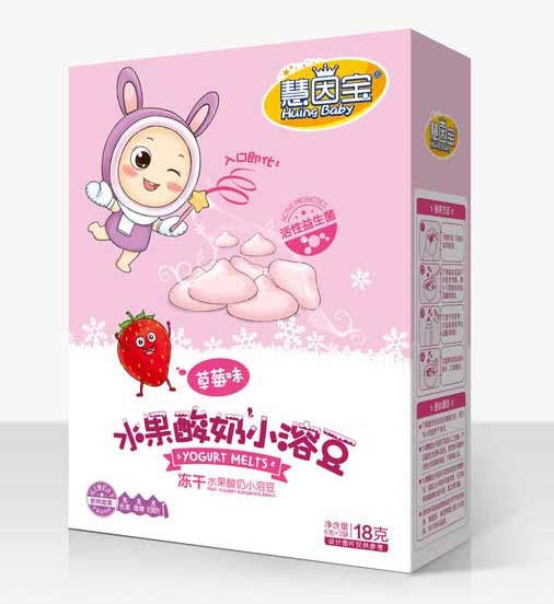 慧因宝草莓味水果酸奶小溶豆