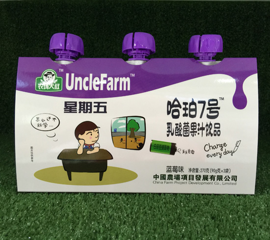 农场大叔蓝莓味乳酸菌果汁饮品