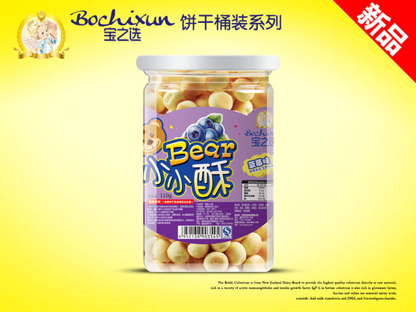 宝之选蓝莓味饼干桶装小小酥