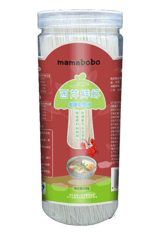 mamabobo西芹鲜虾手工面
