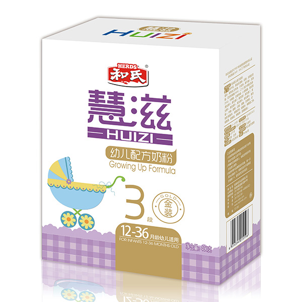 慧滋幼儿配方奶粉400克金装3段盒装