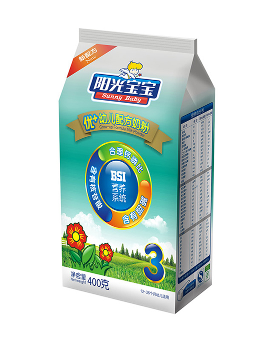 阳光宝宝优+3段幼儿配方奶粉400克