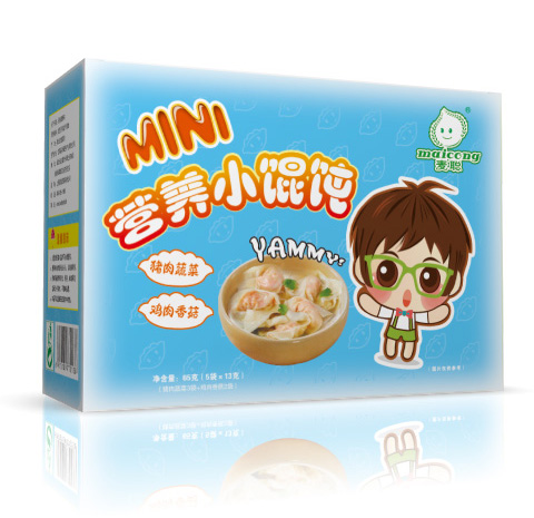 麦聪营养小馄饨猪肉蔬菜+鸡肉香菇1 