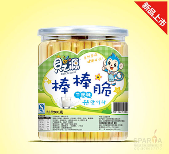 贝之源棒棒脆牛奶味