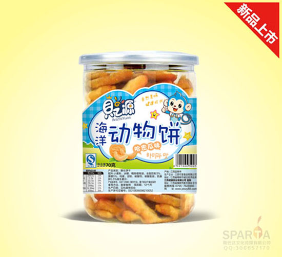 贝之源动物饼干哈密瓜味