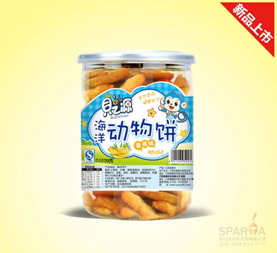 贝之源动物饼干香蕉味