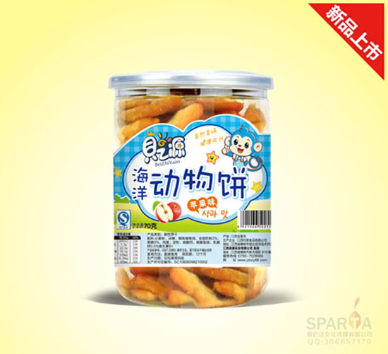 贝之源动物饼干苹果味