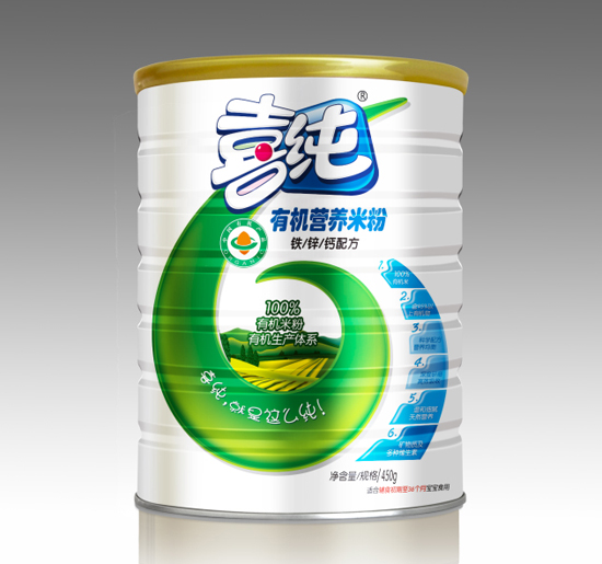 喜纯铁锌钙配方有机营养米粉