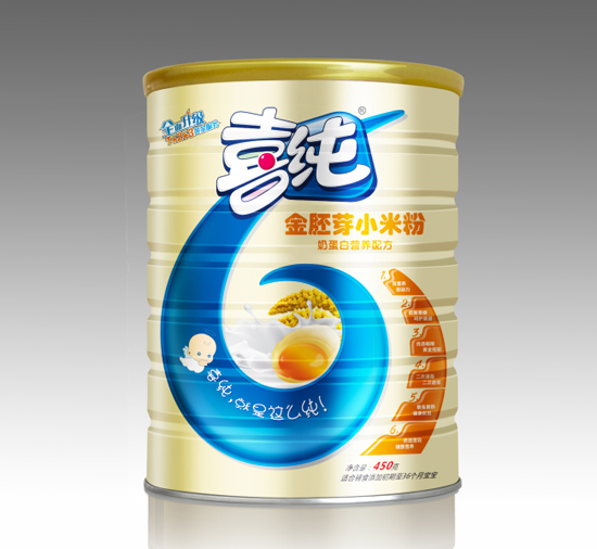 喜纯金胚芽奶蛋白配方小米粉
