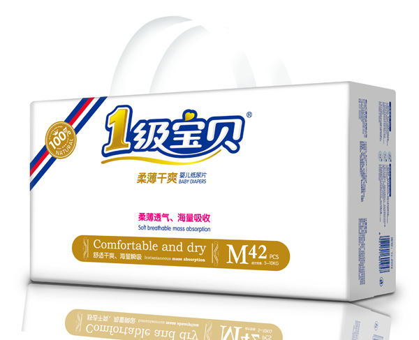 1级宝贝柔薄干爽纸尿片M码42片