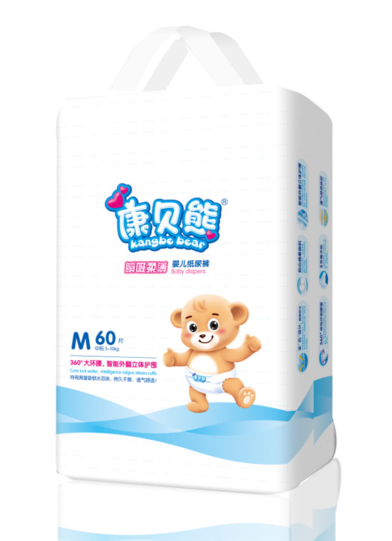 康贝熊瞬吸柔薄纸尿裤M码60片