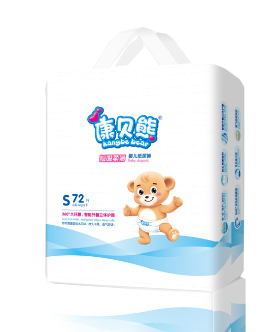 康贝熊瞬吸柔薄纸尿裤S码72片