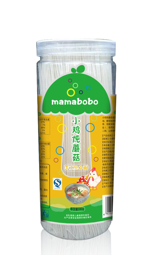 mamabobo小鸡炖蘑菇手工面