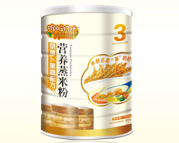 咿呀贝比胡萝卜果蔬配方蒸米粉3段