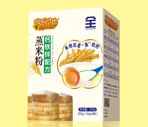 咿呀贝比钙铁锌配方蒸米粉全段