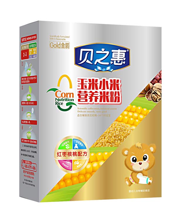 贝之惠红枣核桃营养米粉盒装