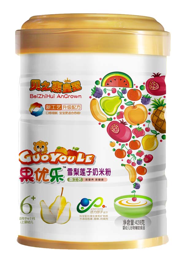 贝之惠果优乐雪梨莲子奶米粉