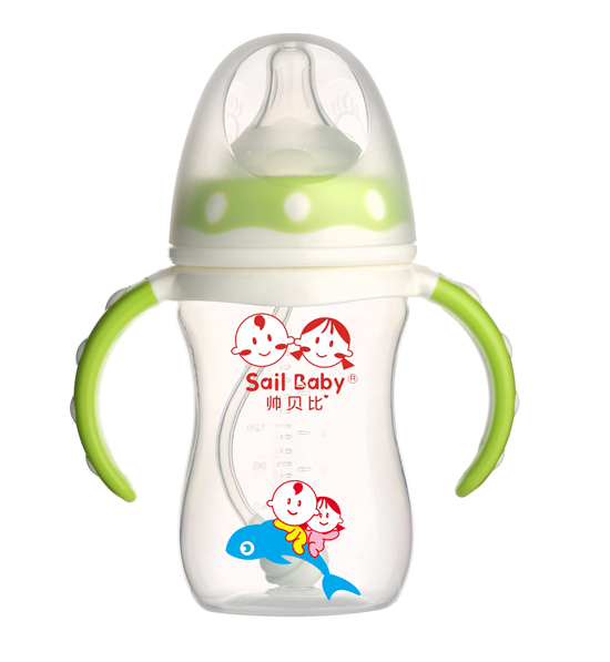 帅贝比PPSU奶瓶绿色
