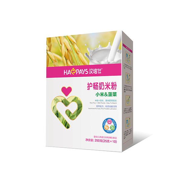 汉培仕金装护肠小米菠菜奶米粉盒装