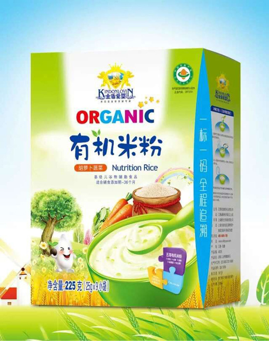 金盾爱婴胡萝卜蔬菜有机米粉盒装