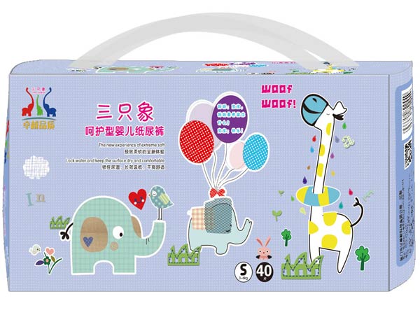 三只象呵护型婴儿纸尿裤S40片