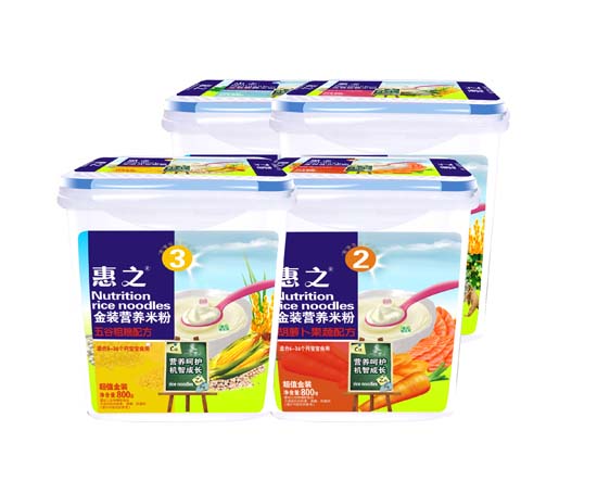 惠之金装营养米粉800g乐扣桶装