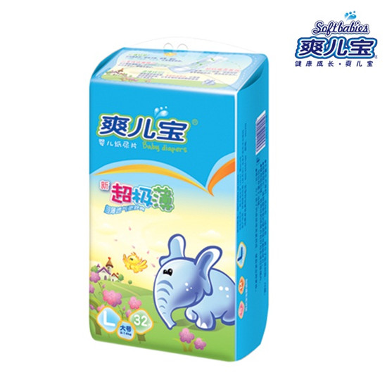 超级薄婴儿纸尿片L